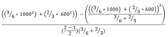 Weighted variance of lines Weighted variance of lines